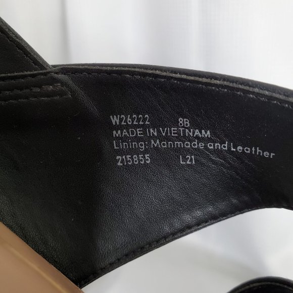 Cole Haan Amalia Size 8 8B Shoes Leather Slingback Strappy Sandals Heels Black - Picture 5 of 8